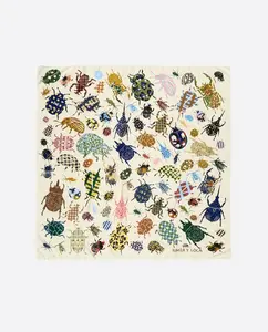 Женский платок с узором из жуков в стиле пэчворк Bimba y Lola, белый