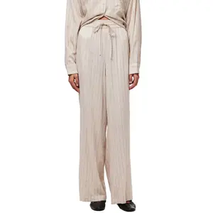 Брюки с высокой талией Pieces Pia Wide Leg, бежевый