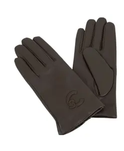 Вышитые перчатки Coccinelle, коричневый