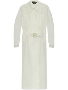 Прозрачный тренч с поясом TOM FORD, белый