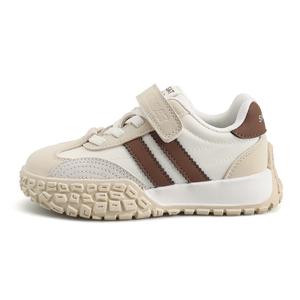 Нескользящие, износостойкие, дышащие низкие детские кроссовки для скейтбординга. ST&SAT KIDS, хаки/коричневый