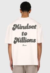 Футболка с принтом HEAVY MINDSET Dropsize, кремовый