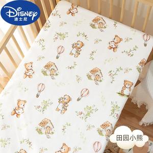 Disney Простыня на резинке для детской кроватки 110х65 см, 100% хлопок, цвет Pastoral Bear