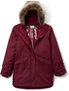 Columbia girls Suttle Mountain II утепленная длинная куртка, Rich Wine