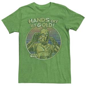 Мужская футболка C-3PO Hands Off My Gold Retro Tee Star Wars
