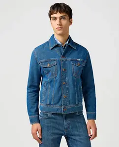Мужская джинсовая куртка Stonewash Wrangler, индиго