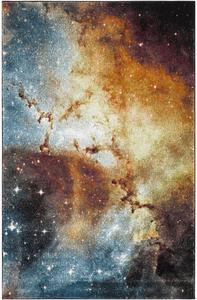 Ковер SAFAVIEH, 69 x 122 см, Galaxy Collection, Orange & Multi, абстрактный дизайн, не линяет и прост в уходе, идеален для помещений с высокой проходимостью: прихожая, гостиная, спальня (GAL109D)