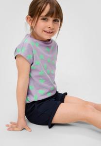 Футболка MIT ÜBERSCHNITTENEN SCHULTERN s.Oliver, фиолетовый