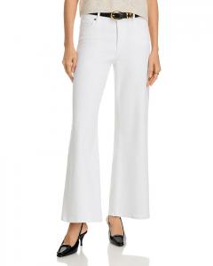 Le Slim Palazzo High Rise Wide Leg Jeans in White – Джинсы Le Slim Palazzo с высокой посадкой и широкими штанинами, белые FRAME, белый