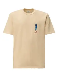 Футболка из хлопка с графическим принтом C.P. Company, нейтральный