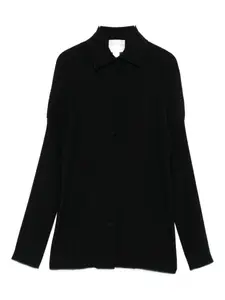 Рубашка с застежкой на пуговицы в рубчик Forte Forte, черный