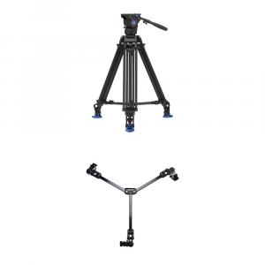 Комплект двухступенчатого видеоштатива Benro BV4 Pro с тележкой для штатива DL-08