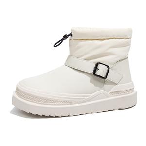 WARRIOR Термостойкие абразивостойкие противоскользящие утепленные высокие зимние ботинки для женщин с подкладкой из флиса бежевого цвета, цвет Beige-Fleece-Lined