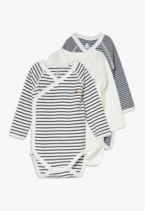 Боди NAISS 3 PACK Petit Bateau, цвет marshmallow/smoking