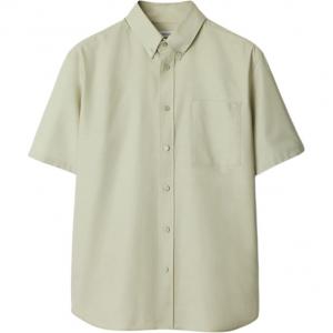 Хлопковая рубашка Burberry, зеленый