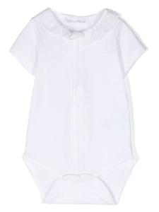 Tartine Et Chocolat боди с короткими рукавами и кружевом, белый