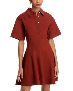 Платье Dell из поплина A.L.C., красный