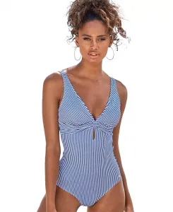 Женский полосатый слитный купальник LASCANA, синий