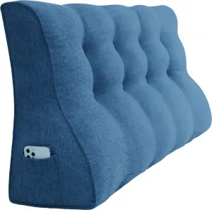 Подушка для изголовья из льняной ткани, подушка для чтения, клиновидная подушка, подушка для спины, подушка для отдыха, декоративная подушка PillowPalette