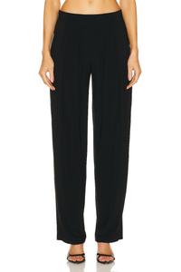 Плиссированные брюки с низкой посадкой Norma Kamali, черный