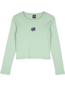 Футболка с длинными рукавами и вышивкой Частичное пятно LS зеленого цвета Santa Cruz