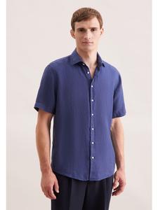 Деловая рубашка, стандартного размера, средне-синего цвета Seidensticker