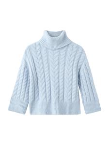 Свитер MANGO KIDS Aspen, светло-голубой