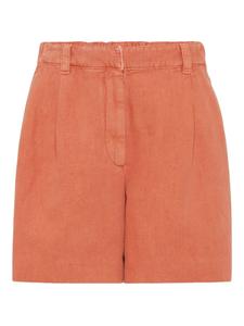 Brunello Cucinelli шорты со складками, оранжевый