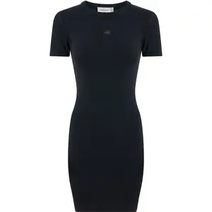 Платье Calvin Klein Jeans Washed short sleeve long, черный