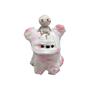 Плюшевая кукла Щенок на палочке Хэллоуин высотой 10 см KecoSweet, mummy puppy