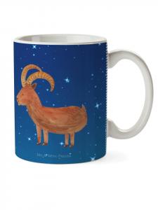 Детская кружка со знаком зодиака Козерог, без надписей, звездно-голубая Mr. & Mrs. Panda