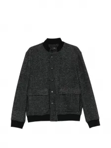 Жакет с карманами и елочным узором Canali, серый