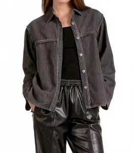 Куртка с воротником-стойкой, черная Elan