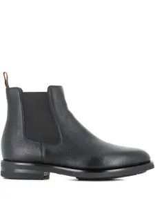 Ботинки с эластичными вставками Santoni, черный