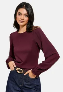 Блузка прямого кроя со сборками на манжетах Friends Like These, Berry Pink