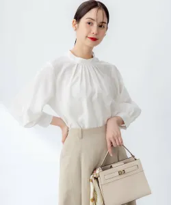 Рубашка из лиоцелла с высоким воротником Suite, цвет Ivory [002]