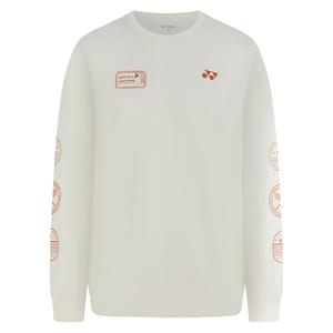 Толстовка унисекс с круглым вырезом, средней толщины Yonex, айвори белый