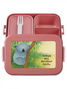 Mr. & Mrs. Panda Коробка для закусок с изображением коалы и надписью пастельно-красного цвета