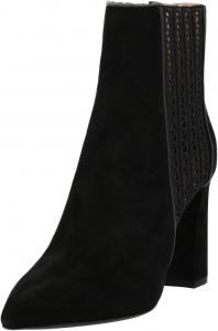 Женские модные ботильоны Miss Left с заостренным носком, вырезами, молнией сзади, массивным высоким каблуком, удобные короткие ботинки, размер 4-16 US, Black