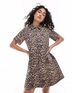 Мини-платье JJXX с леопардовым принтом в цвете multi