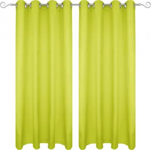 Штора на люверсах 140x225 см (ширина x длина) зеленого цвета, непрозрачная штора, штора на люверсах во многих вариациях Bestgoodies