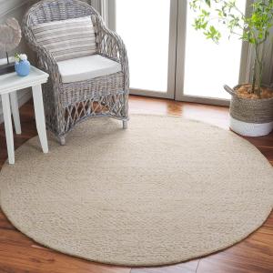 Ковер SAFAVIEH, 183 x 183 см, Textural Collection, Gold & Ivory, геометрический рисунок, идеален для помещений с высокой проходимостью в гостиной, спальне и столовой (TXT305D-6R)