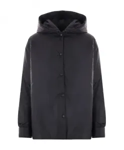 Черная нейлоновая куртка на кнопках Aspesi, черный