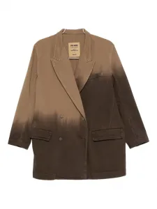 Двубортный пиджак Uma Wang, коричневый