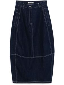 Henrik Vibskov юбка миди Dusk, синий