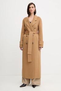 Шерстяное пальто Fracomina, бежевый