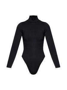 Боди с высоким воротом и длинными рукавами Heist, черный