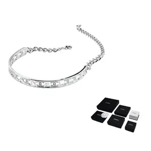 CHANEL Металлическое колье унисекс серебро