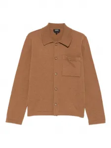 Кардиган на пуговицах A.P.C., коричневый