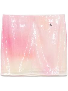 Мини-юбка Patrizia Pepe с пайетками, розовый